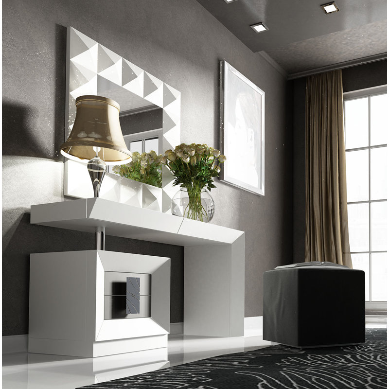 Everly Quinn Kirkwood Bedroom Makeup Vanity Set with Mirror Wayfair